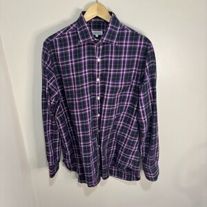 Piattelli‎ Purple and Black Plaid Men's Shirt